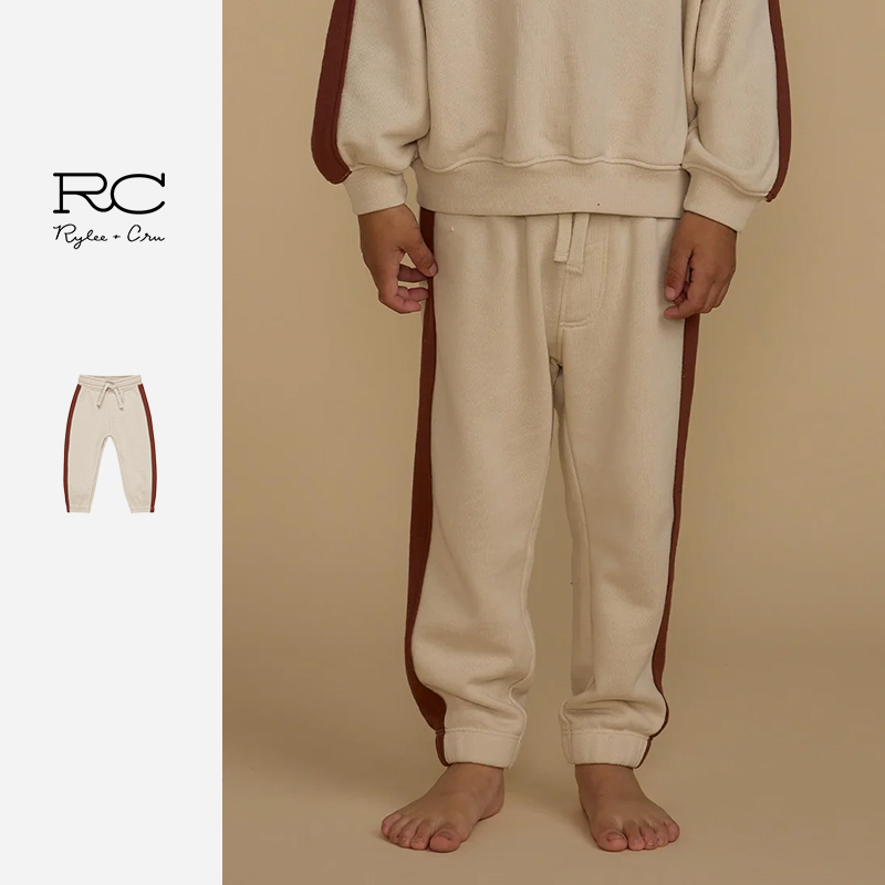 RyleeCru正品rc男童卫裤冬2新款男宝男孩裤子长裤