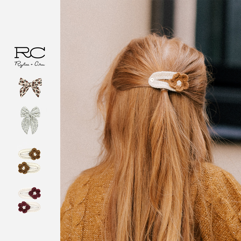 RyleeCru官方正品女童发夹发饰手工编织发卡刘海夹女25秋2上新