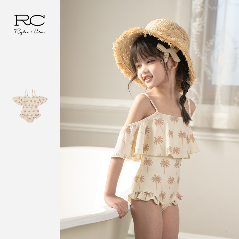 ryleecru泳衣亲子款吊带泳装