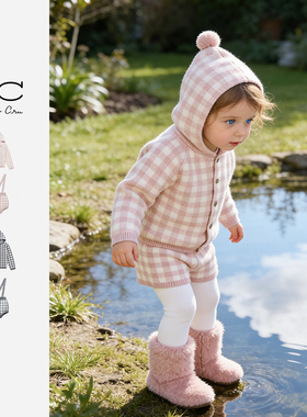 RyleeCru官方正品精灵帽开衫儿童外套男女童宝连帽开衫25秋3上新