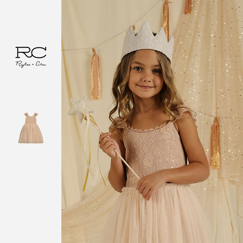 RyleeCru童装女童连衣裙纱裙儿童裙装春季女宝宝仙女吊带裙