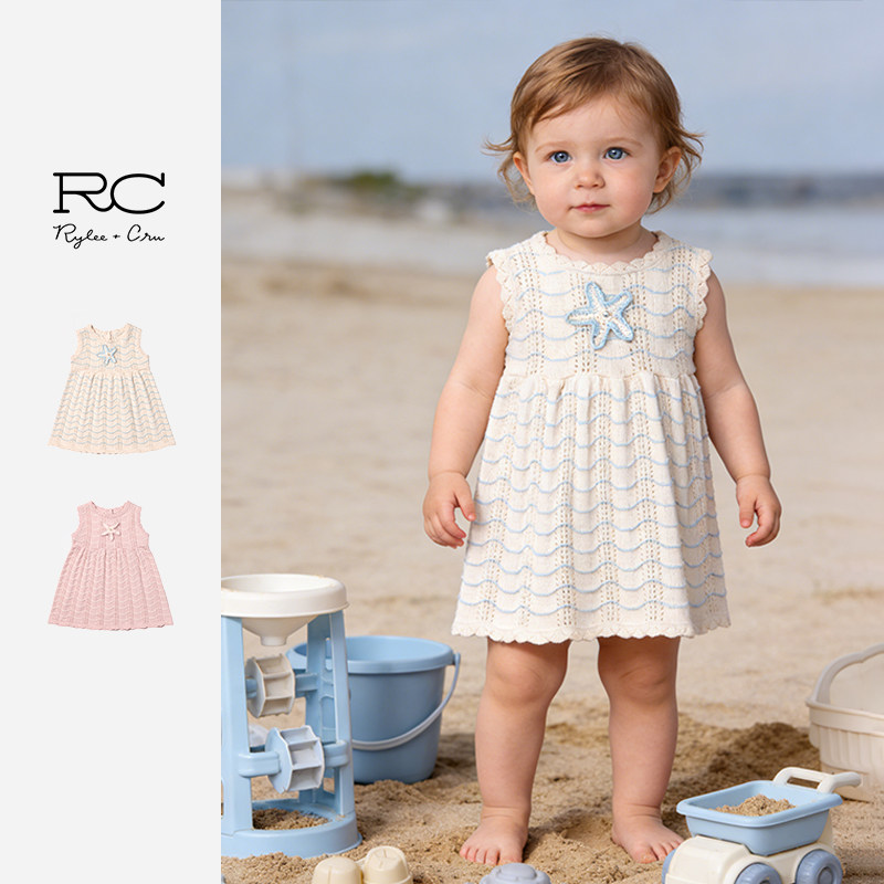 RyleeCru官方正品甜美女童无袖连衣裙夏日可爱风26春上新