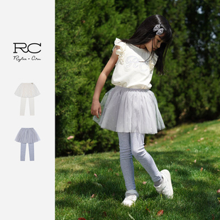 RyleeCru商场同款rc女童网纱裙打底裤春夏款女宝女孩裤子打底裤裙