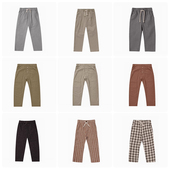 RyleeCru童装 合集 休闲裤 儿童纯色田园风长裤 男童春夏款