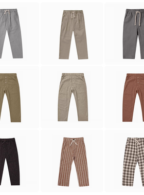 RyleeCru童装儿童纯色田园风长裤男童春夏款休闲裤合集