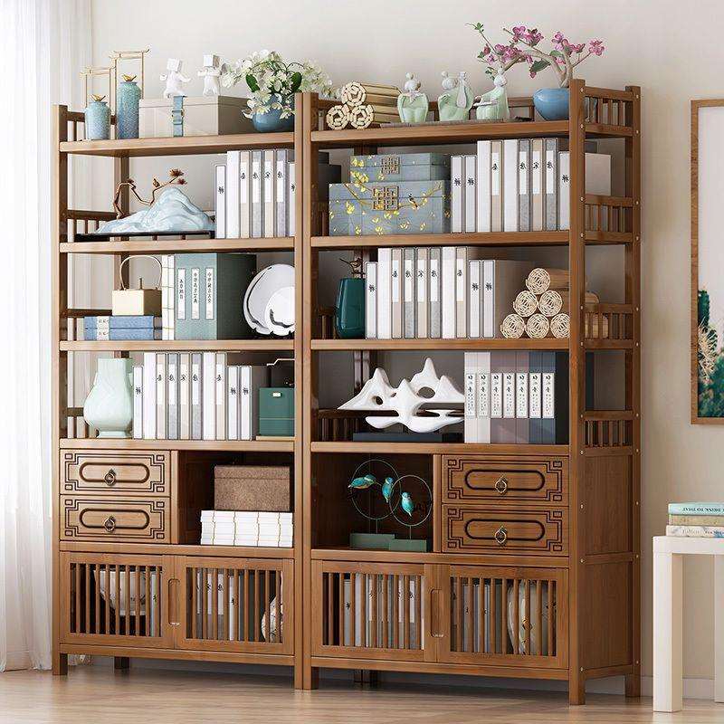 书架落地置物架客厅收纳架家用展示架简易书柜中式博古架玄关隔断