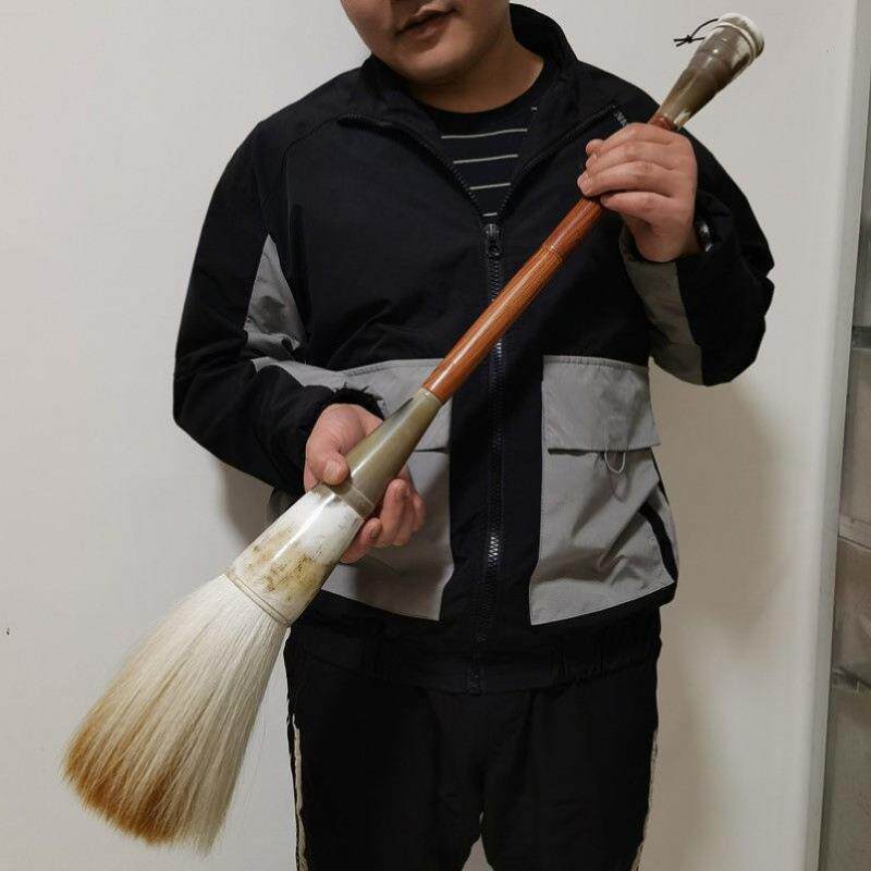 大毛笔羊毫特大号提斗笔抓笔舞台表演跳舞装饰影视道具广场地书笔