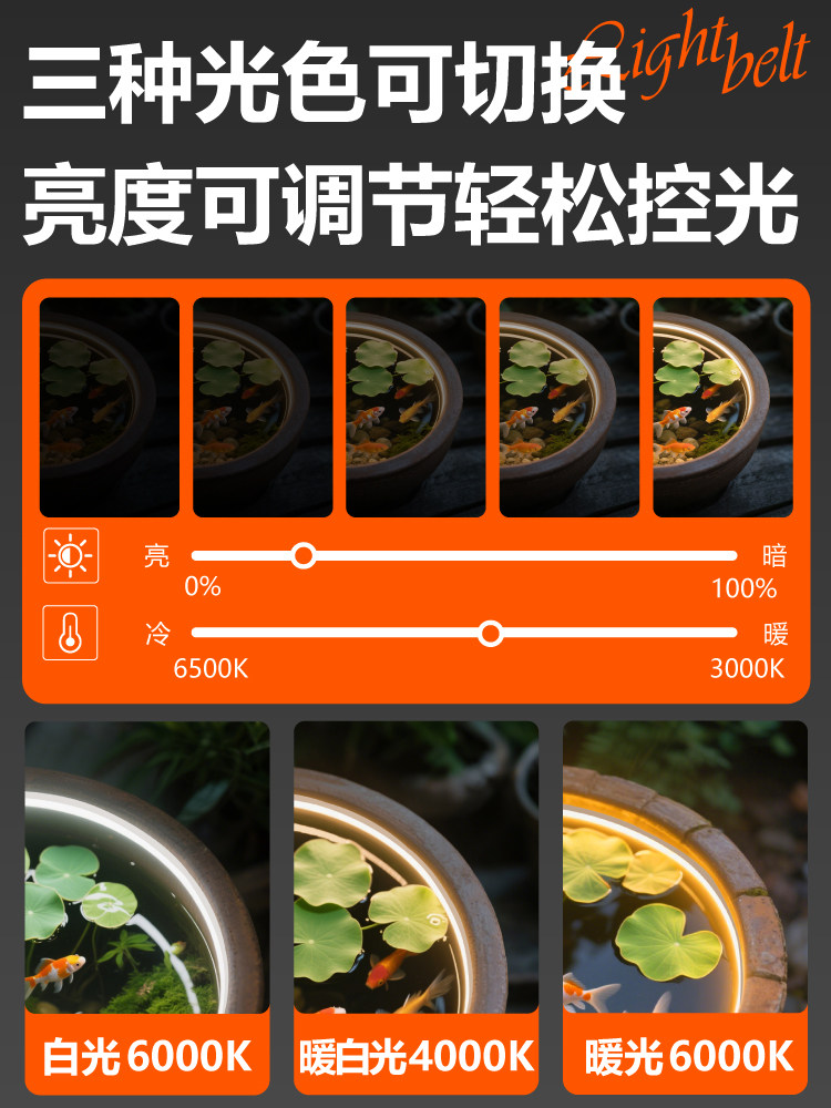 全光谱鱼缸LED灯带古法养鱼图片