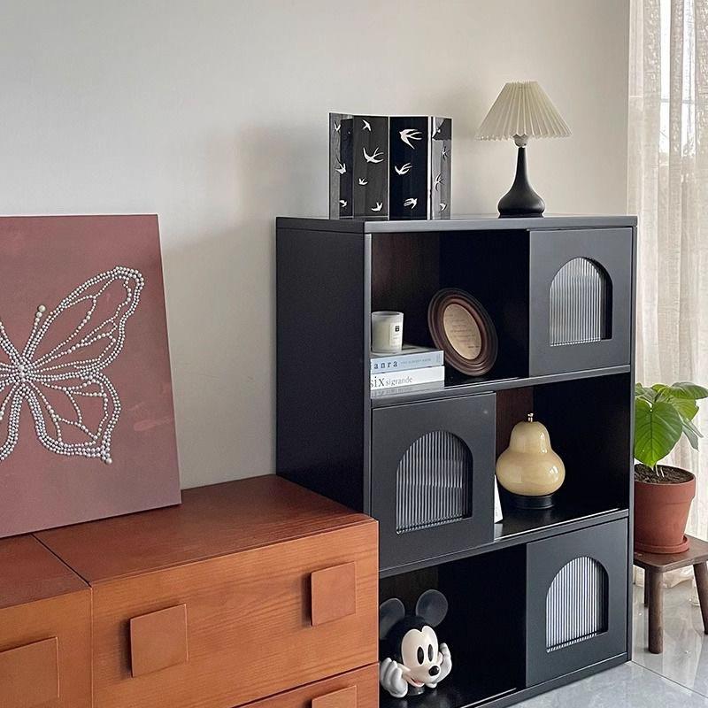 网红复古书架客厅展示柜玄关复古简约收纳法式书柜客厅展示柜