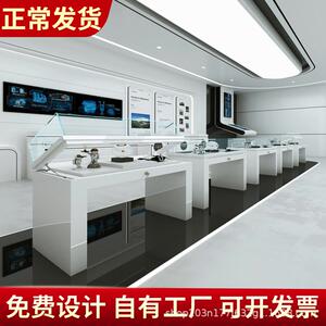 博物馆液压展示柜古董字画展览柜文化展厅产品柜台纪念馆玻璃展柜