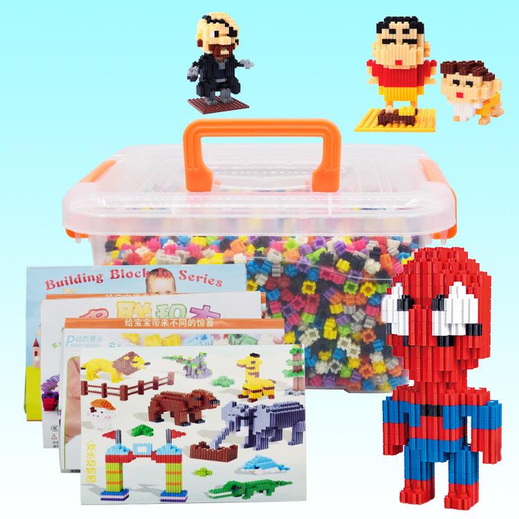 新款微钻石串连小颗粒拼搭积木益智玩具3c认证桶装6680颗义乌