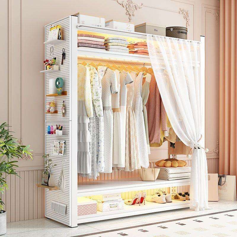 卧室落地挂衣架家用收纳架加厚架子挂衣杆工厂供应链