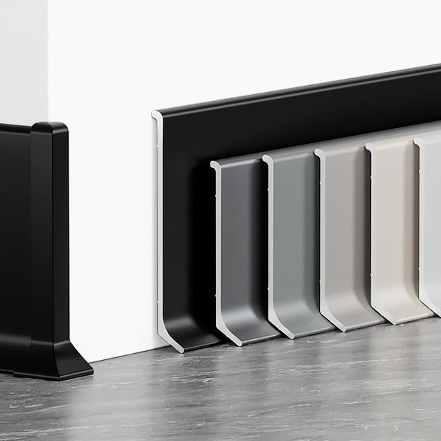 铝合金踢脚线胶粘墙贴护边角墙脚贴脚线防水金属弧形不锈钢地脚线