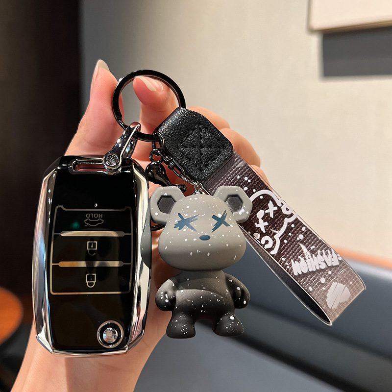 适用起亚老款福瑞迪K3智跑K5/K2折叠插入式3键男女车钥匙包套扣壳