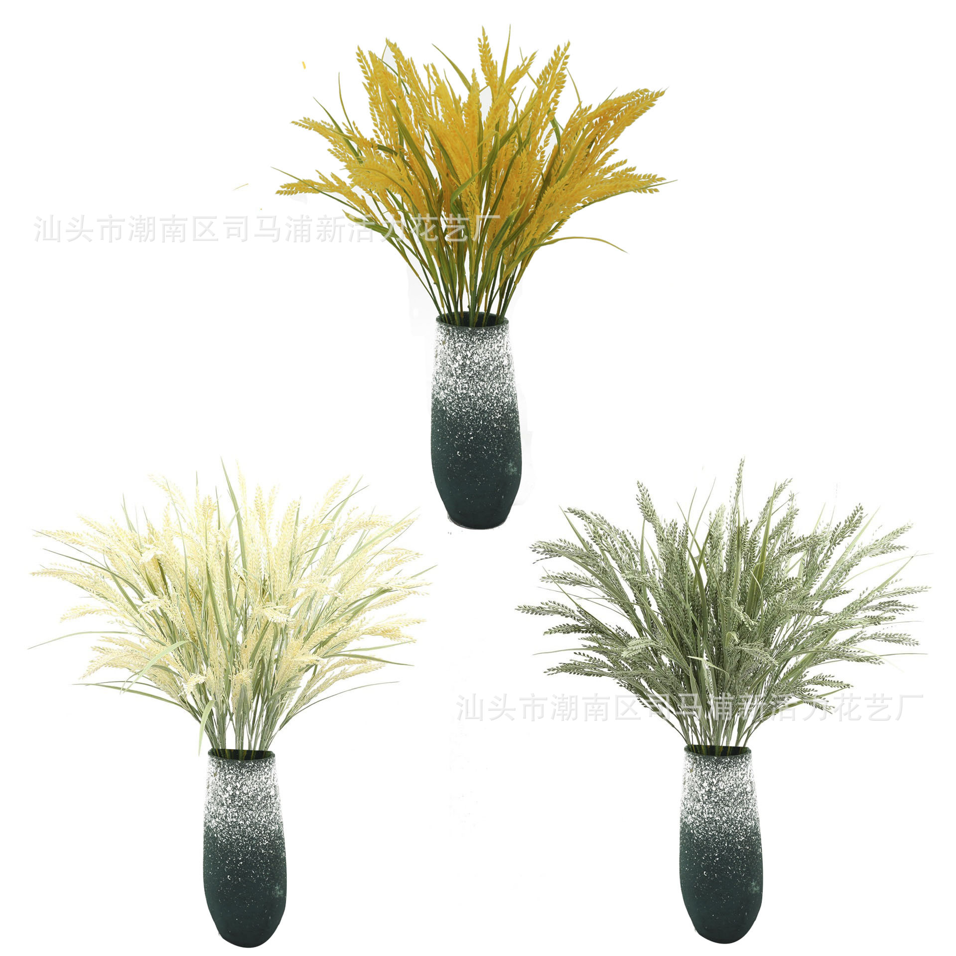 新款仿真麦穗稻谷水稻假花干花塑料花拍摄道具户外客厅摆放花