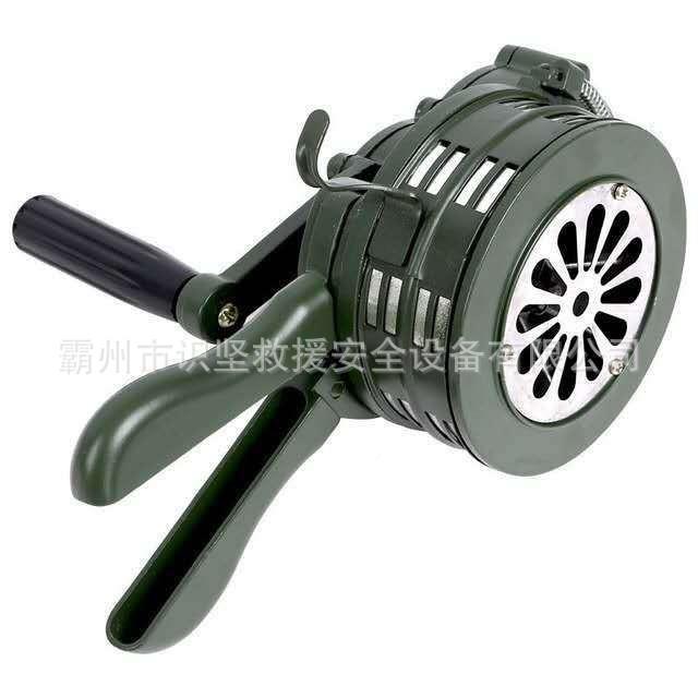 识100型手摇报警坚器铝合金材质持消防警铃式SY1479200型手提警手