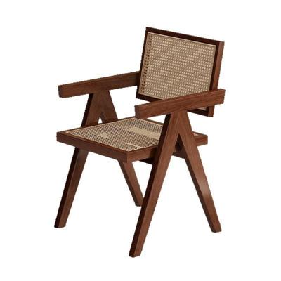 藤编子迪加尔椅厚家用北欧日加ty-1椅式靠背昌椅阳台休闲椅实木餐