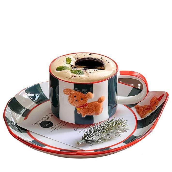韩设计手绘生日小狗圣诞瓷杯子sc-srg套陶儿童马克装水杯可爱伴手,餐饮具,马克杯,淘宝优惠券,粉丝福利购,淘宝优惠卷