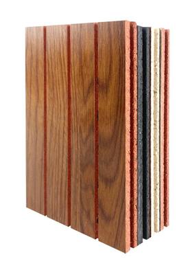 槽木木质吸音板室体馆育告厅酒店办报公墙面工程阻燃A槽孔吸音板