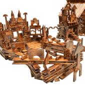 工514厂直销化幼儿超大户外木室外碳积木炭烧建构区实园心质安吉