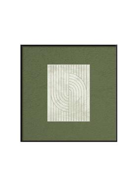 默现QB202406代简约绿色餐厅装饰画客厅沙背景墙多绿挂联画玄发关