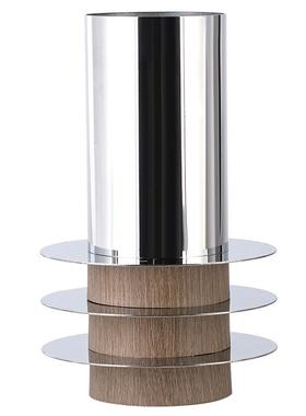 代轻金属圆形层叠花器摆件现家居装饰ZGB样奢板间酒店餐桌瓶花装