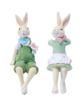 创意庭院花园圣节花盆饰装诞摆件侣户外情99-1兔挂饰简约树脂盆栽