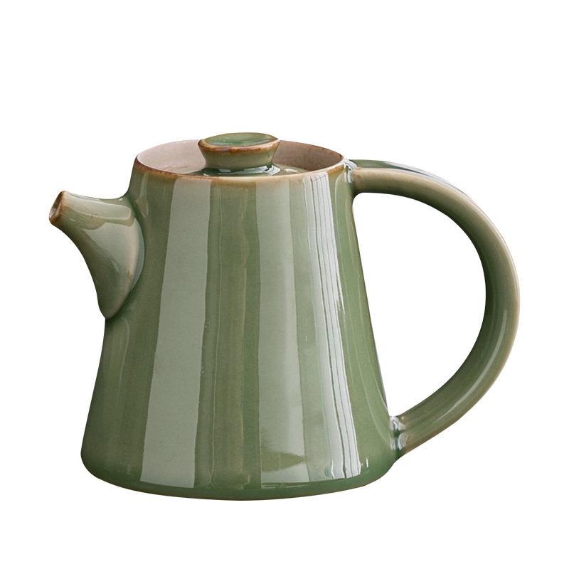 家用瓷茶壶陶复古青瓷手抓带过单ch-23101壶功夫茶具防烫泡壶茶壶