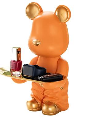 北欧创意存钱罐摆件客厅钥匙收纳玄关装饰品家居桌面茶几托盘摆设