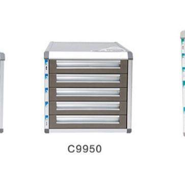 铝合金办公桌面收纳柜学校桌面带锁资料柜多层档案收纳柜