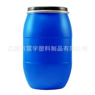 塑料圆桶铁120L料桶塑塑料桶圆形箍桶SOA法兰化桶120L工塑料桶