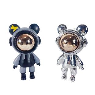 现代潮玩电镀闪熊家居装饰件样板间卧室客厅儿童3884电通房摆卡装