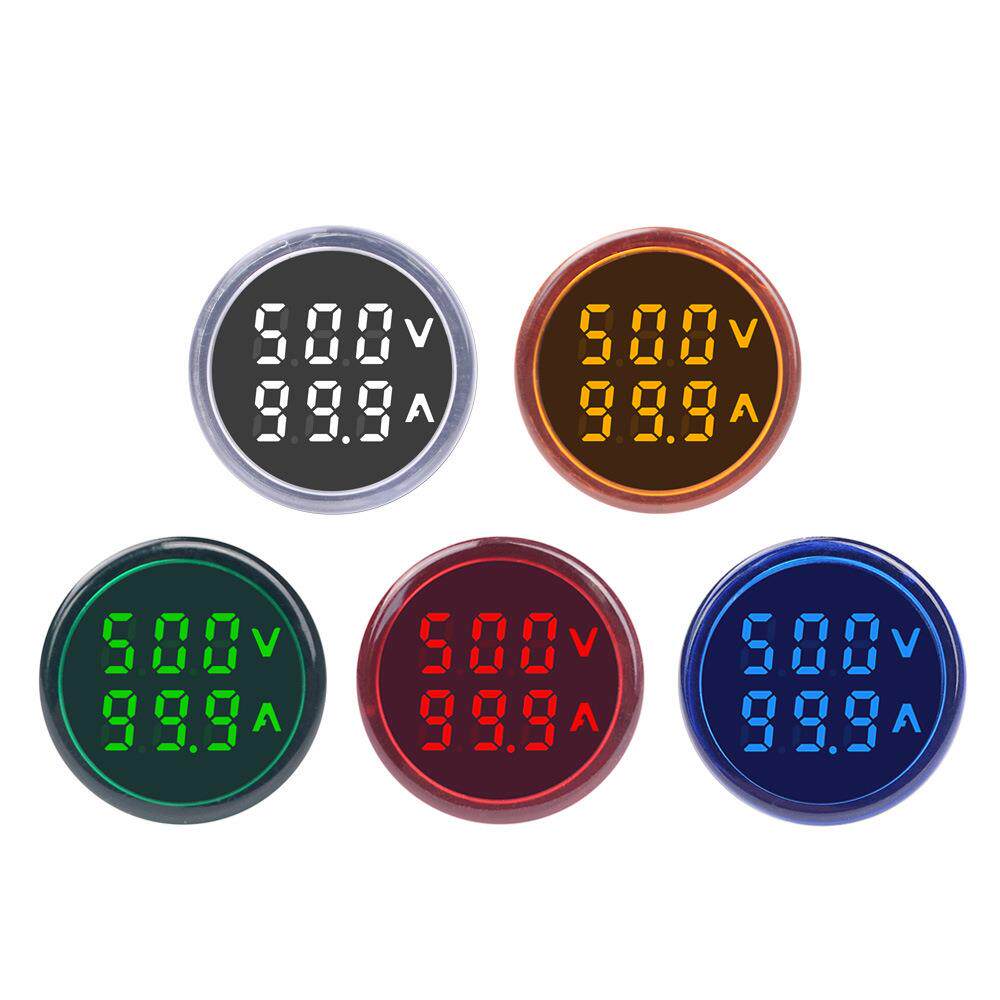 ST16VA圆形22mmLED数显交流电压电流一体指示灯AC60-500V0-100A