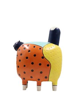 现代极简抽BJ00027彩色波点猫咪摆件装样板间客厅视象柜软电饰品