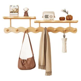 创意波浪玄挂关衣架钥匙收纳入户衣钩墙上挂壁装饰免打孔墙面置物