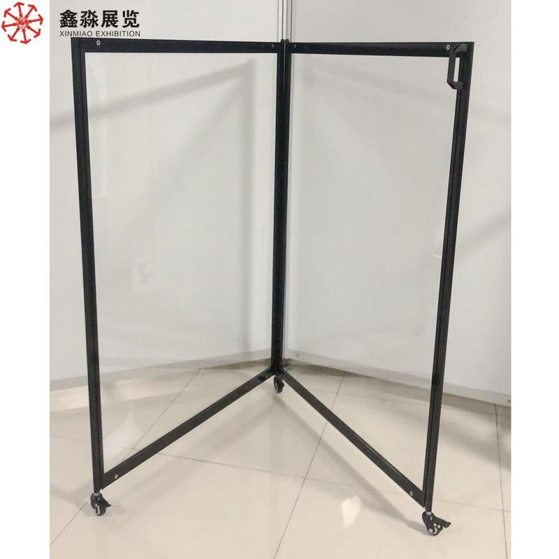 立式防飞沫屏风疫情移动活动透明隔断亚克力易拆装酒店学校隔间