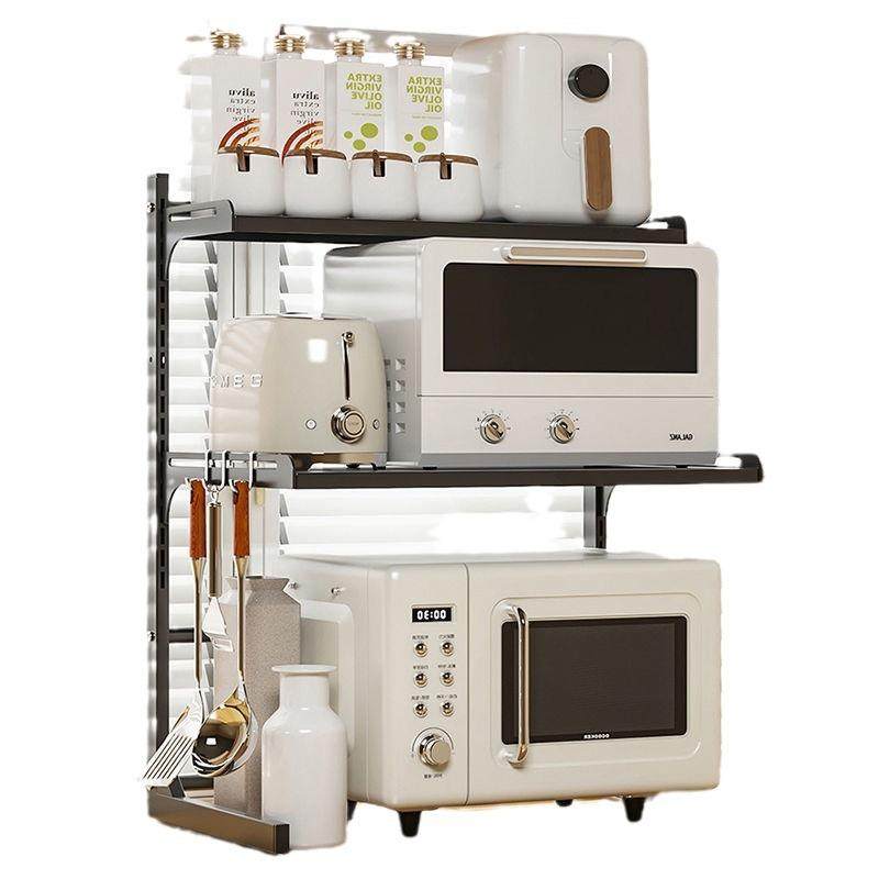 厨房伸缩微波炉台202365面物架多层家烤箱电架钣煲收纳架层用高可,厨房/烹饪用具,微波炉置物架,淘宝优惠券,粉丝福利购,淘宝优惠卷