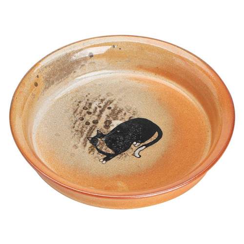 创意手绘志野猫听流壶承茶承壶托陶瓷茶壶隔热垫茶具配件果盘托盘