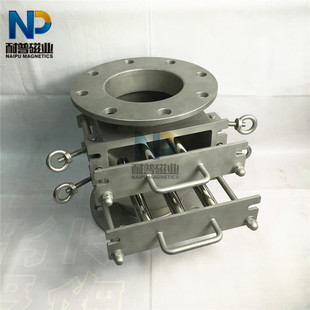 强磁除铁器抽屉式磁性管道过滤器干粉颗粒注塑机抽拉式料斗磁力架