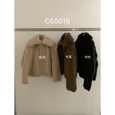 线上只此一家认准正品轻奢名媛风拉链保暖宽松短款保暖皮草65019