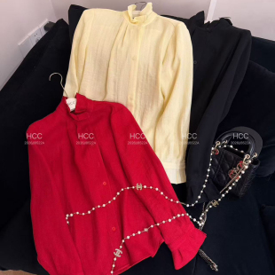 馨菲26年早春立领气质纯色小衫 020 888