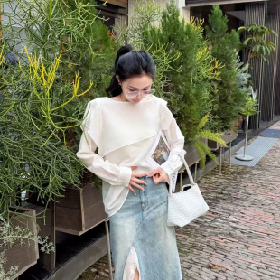 w827 YS1 馨菲26年春款 轻盈优雅气质显瘦百搭绝美小衫