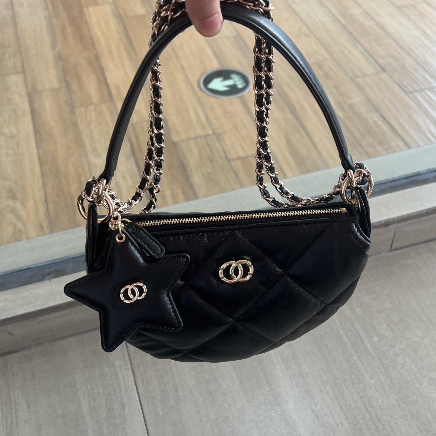 馨菲挎百搭半月包链条包单肩包(配链条,皮手提袋)YA5610