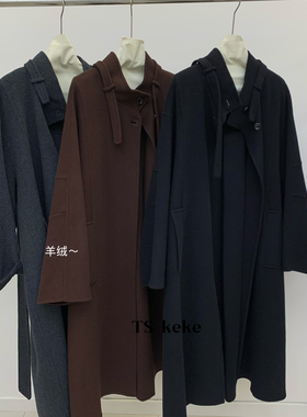 馨菲级感羊毛外套大衣羊毛外套(配腰带)(含90羊毛)PSss29832