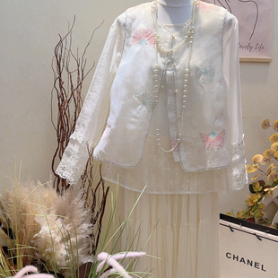 时尚 项链 绣花气质马甲 内搭 29409 不含下装 馨菲26夏上新新中式