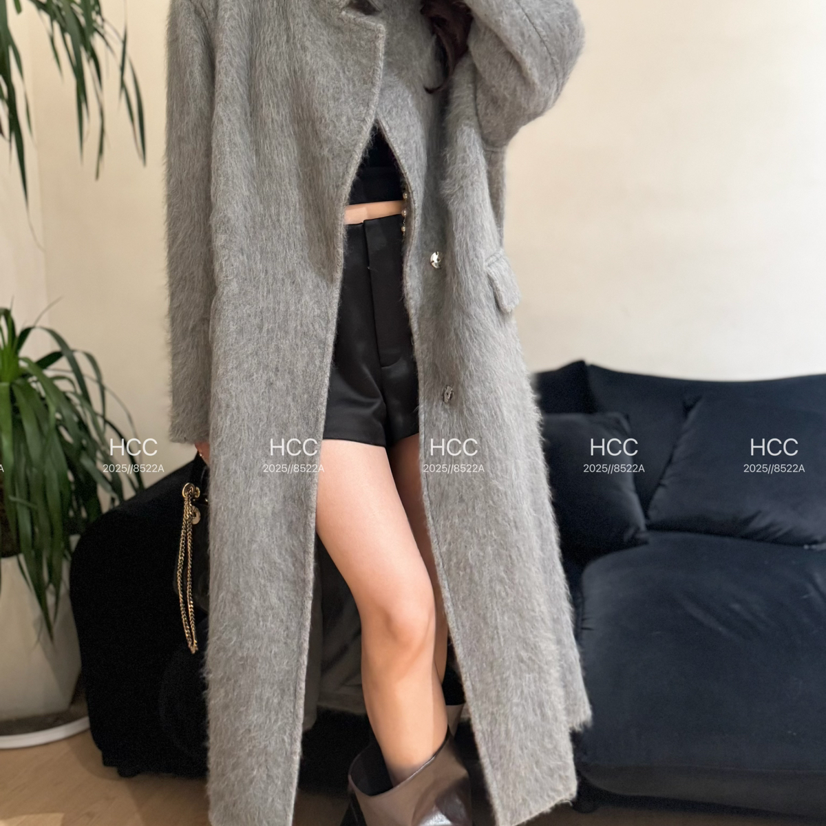 馨菲冬上新经典设计感时尚气质羊毛外套（含90绵羊毛）69-635