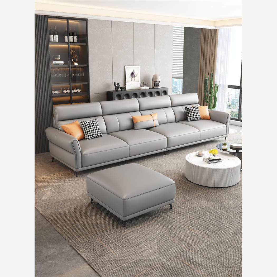 双虎家私官方意式简约棉麻布艺沙发客厅组合可移动猫抓皮科技布直