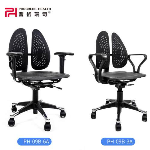 PH-09B-6A可升降人体工学双背设计椅网布工学椅办公椅