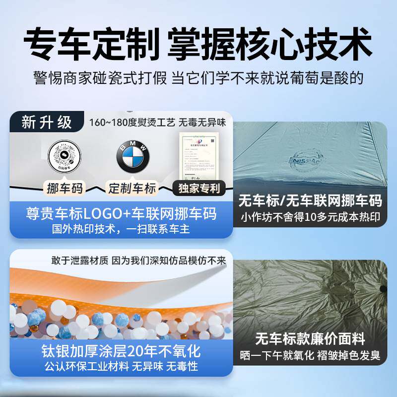 适用比亚迪汉/宋PRO/秦PLUS/唐/元/汽车防晒隔热遮阳挡帘F3遮阳伞