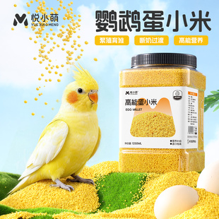 悦小萌鹦鹉蛋小米幼鸟断奶期专用粮鸡蛋无壳黄谷子繁殖期营养饲料